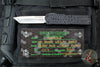 Heretic Custom Colossus OTF Auto Knife- Tanto Edge- Black with Black Python inlay- Vegas Forge Damascus Blade SN 17