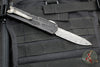 Heretic Custom Colossus OTF Auto- Clip Point- Black with Black Python inlay- Vegas Forge San Mai Damascus Blade SN006