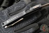 Heretic Custom ROC OTF Auto- Single Edge- Black Handle With Fat Carbon Brass & Copper Snakeskin Inlay- Hand Ground Baker Forge Tiger Gomai Damascus Blade SN021