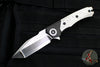 Heretic Custom Wraith Manual Flipper- Tanto Edge- DLC Titanium Handle- Vegas Forge Wood Grain Damascus Scale, Pivot Collar, AND Limiter Nut- Vegas Forge San Mai Damascus Blade SN21