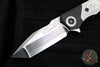 Heretic Custom Wraith Manual Flipper- Tanto Edge- DLC Titanium Handle- Vegas Forge Wood Grain Damascus Scale, Pivot Collar, AND Limiter Nut- Vegas Forge San Mai Damascus Blade SN21