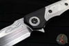 Heretic Custom Wraith Manual Flipper- Tanto Edge- DLC Titanium Handle- Vegas Forge Wood Grain Damascus Scale, Pivot Collar, AND Limiter Nut- Vegas Forge San Mai Damascus Blade SN21