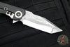 Heretic Custom Wraith Manual Flipper- Tanto Edge- DLC Titanium Handle- Vegas Forge Wood Grain Damascus Scale, Pivot Collar, AND Limiter Nut- Vegas Forge San Mai Damascus Blade SN21