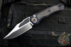 Heretic Wraith Auto- V4 Prototype- Bowie Edge- Black Handle- Fat Carbon Inlay- Flamed Titanium Pivot Collar And Lock Limiter