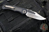 Heretic Wraith Auto- V4 Prototype- Bowie Edge- Black Handle- Fat Carbon Inlay- Flamed Titanium Pivot Collar And Lock Limiter