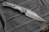 Heretic Wraith Auto V4 - Bowie Edge- Black Handle- Glo Carbon Fiber Inlay- Black DLC Blade- Tritium Button Inlay H002-6A-GLO/CF