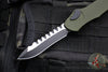 Heretic Hydra OTF Auto- Recurve Edge- Green Handle- Two Tone Black Blade H008-10A-GRN
