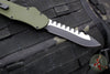 Heretic Hydra OTF Auto- Recurve Edge- Green Handle- Two Tone Black Blade H008-10A-GRN
