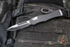 Heretic Hydra V4 OTF Auto- Single Edge- Black Handle- Battleworn Black DLC Blade H407-16A