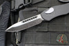Heretic Hydra V4 OTF Auto- Single Edge- Black Handle- Battleworn Black DLC Blade H407-16A