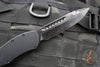 Heretic Hydra V4 OTF Auto- Single Edge- Black Handle- Battleworn Black DLC Blade H407-16A