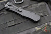 Heretic Hydra V4 OTF Auto- Single Edge- Black Handle- Battleworn Black DLC Blade H407-16A