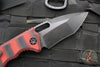 Heretic Knives Medusa Auto Knife- Recurve Edge- Red And Black G-10 Handle- Black DLC Blade H012-6A-G10/RED