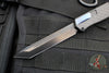 Heretic Cleric 2 OTF Auto- Tanto Edge- Carbon Fiber Top- Carbon Fiber Inlay Bottom Handle- Blue Hardware Accents- Black DLC Plain Edge Blade H019-6A-CF/BLU