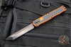 Heretic Cleric 2 OTF Auto- Tanto Edge- Orange Handle- Black DLC Plain Edge Blade- Black HW H019-6A-ORG