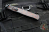 Heretic Cleric 2 OTF Auto- Tanto Edge- Black Handle- Red Camo Carbon Inlay- Black DLC Plain Edge Blade H019-6A-RD/CC