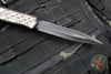 Heretic Cleric 2 OTF Auto- Double Edge- Black Handle- Flamed Titanium Inlay- Black DLC Full Serrated Edge Blade- Black HW H020-6C-FTI