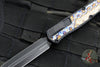 Heretic Cleric 2 OTF Auto- Double Edge- Black Handle- Flamed Titanium Inlay- Black DLC Plain Edge Blade- Black HW H020-6A-FTI