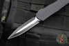 Heretic Manticore-S OTF Auto- Tactical- Double Edge- Black Frag Pattern Handle- Two Tone Black Finished Blade H024F-10A-T
