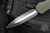 Heretic Manticore-X OTF Auto- Double Edge- Green Finished Frag Pattern Handle- Two-Tone Black Blade- Black HW H032F-10A-GRN