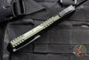 Heretic Manticore-X OTF Auto- Double Edge- Green Finished Frag Pattern Handle- Two-Tone Black Blade- Black HW H032F-10A-GRN