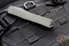 Heretic Manticore-X OTF Auto- Double Edge- Green Finished Frag Pattern Handle- Two-Tone Black Blade- Black HW H032F-10A-GRN