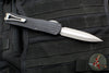 Heretic Manticore-X OTF Auto- Double Edge- Black Grenade Pattern Handle- Battleworn Finished Black Blade H032F-5A