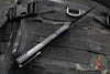 Heretic Manticore-X OTF Auto- Double Edge- Tactical- Black Frag Pattern Handle- DLC Finished Black Blade- Black HW H032F-6A-T