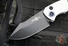 Heretic Knives Pariah OTS Auto Knife- Blizzard Finished Handle- Black Blade H048-4A-BLZ
