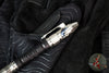 Heretic Thoth Pen- Stonewashed Titanium Tail and End Cap-Black Aluminum Barrel-Blue Bolt H038-TI/ALUM
