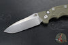 Hinderer Eklipse 3.5" Spearpoint Blade- AUTOMATIC-  Battle Green Titanium- Stonewash Finish S45VN Blade