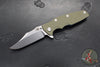 Hinderer Eklipse 3.5"- Bowie Edge- Stonewash Blue Finished Ti And Various G-10 Handles- Stonewash S45VN Blade