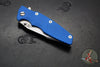 Hinderer Eklipse 3.5"- Harpoon Spanto- Stonewash Finished Titanium And Blue G-10- Stonewash S45VN Steel Blade
