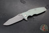 Hinderer Eklipse 3.5"- Skinny Slicer Edge- Hollow Grind- Battle Blue Titanium and Various G-10 Scales- Working Finish Magnacut Blade