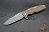 Hinderer Eklipse 3.5"- Slicer Edge- Hollow Grind- Battle Bronze Titanium and Various G-10 Scales- Working Finish S45VN Blade