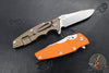 Hinderer Eklipse 3.5"- Spearpoint Blade- Stonewash Bronze Titanium and Orange G-10- Stonewash Finished Blade
