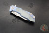 Hinderer Fulltrack- Wharncliffe Edge- Stonewash Blue Titanium And Various G-10 Handle- Stonewash Blade