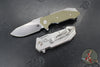 Hinderer Halftrack- Slicer Edge- Stonewash Titanium And Various G-10 Handles- Stonewash Magnacut Blade