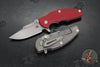 Hinderer Jurassic-Frontier Clip Point- Working Finish Titanium and Various G-10 Handle Scales- Working Finish Magnacut Steel Blade