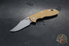 Hinderer XM-18 3.5"- NON FLIPPER- Bowie Edge- Battle Blue Titanium And Various G-10 Handles- Working Finish Blade