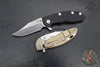 Hinderer XM-18 3.0"- Bowie Edge- Stonewash Bronze Finish Titanium And Black G-10 Handles- Stonewash Finish 20CV Blade