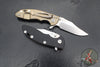 Hinderer XM-18 3.0"- Bowie Edge- Stonewash Bronze Finish Titanium And Black G-10 Handles- Stonewash Finish 20CV Blade
