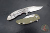 Hinderer XM-18 3.0"- Bowie Edge- Stonewash Finish Titanium And Various G-10 Handles- Stonewash Finish 20CV Blade