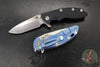 Hinderer XM-18 3.25"- Spearpoint- Stonewash Blue Finished Titanium and Various G-10 Handle Scales- Stonewash Finished S45VN Steel Blade
