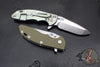 Hinderer XM-18 3.5" Spanto Edge- Bead Blast Green Finished Titanium And Various G-10 Handle Scales- Stonewash Magnacut Steel Blade