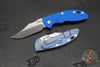 Hinderer XM-18 3.5"- NON FLIPPER- Bowie Edge- Blue Bead Blast Titanium And Various G-10 Scales- Stonewash Finished Magnacut Blade