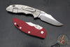 Hinderer XM-18 3.5"- NON FLIPPER- Bowie Edge- Bead Blast Titanium And Various G-10 Scale- Stonewash Finished Magnacut Blade