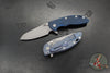 Hinderer XM-18 3.5"- Sheepsfoot- Battle Blue Titanium Handle- Various G-10 Scales- Working Finish S45VN Steel Blade