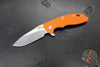 Hinderer XM-18 3.5"- Skinny Slicer- Hollow Grind- Stonewash Blue Finished Titanium And Various G-10 Handles- Stonewash Finished Magnacut Steel Blade