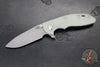 Hinderer XM-18 3.5"- Skinny Slicer- Hollow Grind- Working Finish Titanium And Various G-10 Handles- Working Finish Magnacut Steel Blade